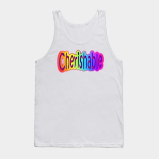 Cherishable Neon Retro Rainbow Tank Top